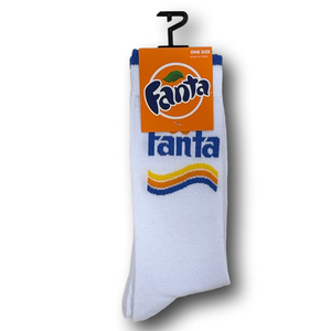 3/$20 Fanta Orange Soda Retro Funny Novelty Crew Socks - NWT